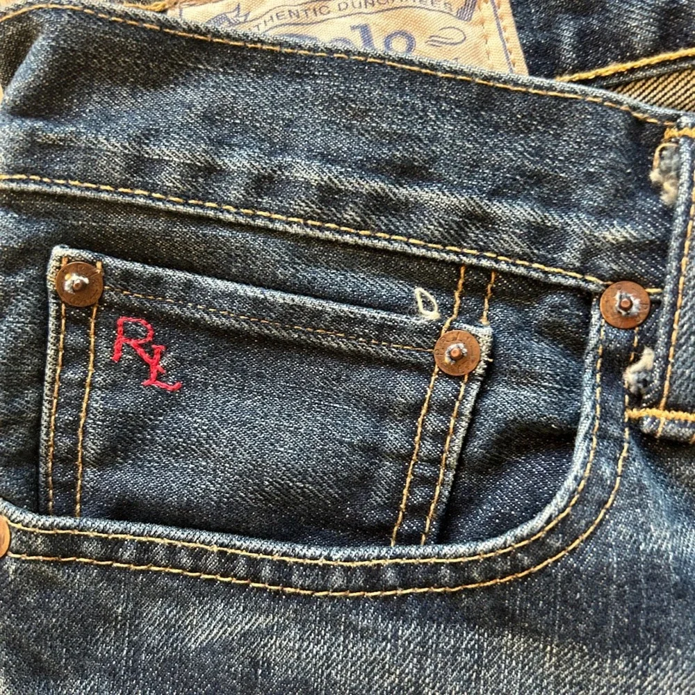 Polo Ralph Lauren Selvedge Jeans Varick Slim Straight 34x32 Classic Denim
